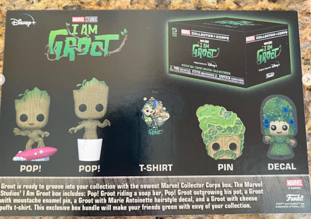 Marvel Collector Corps I am Groot Disney + Talla S