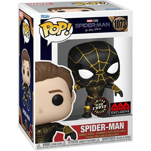 Funko Pop Spider-Man: No Way Home Unmasked Spider-Man Black Suit - AAA Anime Exclusive - CHASE