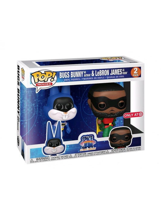 Funko Pop Movies: Bugs Bunny As Batman & Lebron James As Robin 2 Pack Space Jam Exclusivo