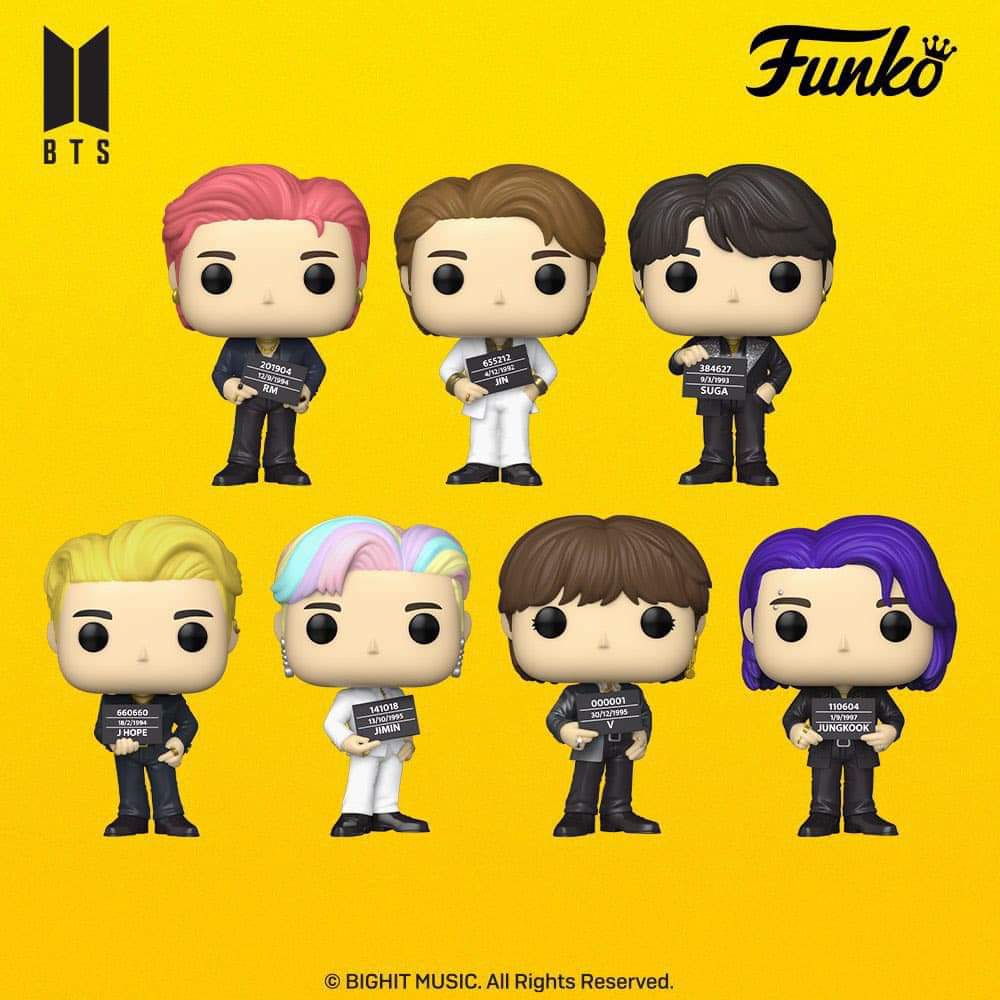 Funko Pop Rocks: BTS Butter Set 7 Piezas Individuales