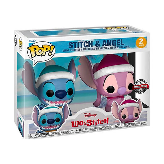 Funko Pop Disney: Holiday 2021 - Stitch y Angel Navidad 2 Pack Exclusivo